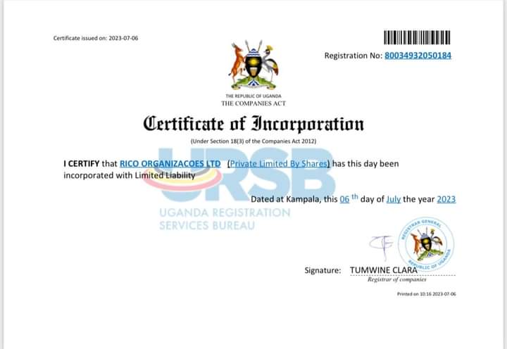 Rico Organizations Expanding Horizons: New Office in Uganda